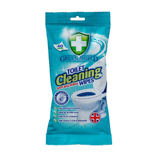GREEN SHIELD ANTI-BACTERIAL TOILET CLEANING WIPES 40PK