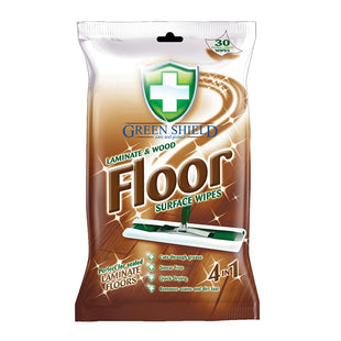 GREEN SHIELD LAMINATE & WOOD FLOOR SURFACE WIPES 24PK