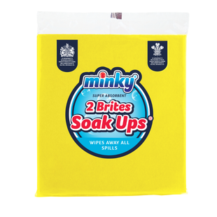 MINKY SUPER ABSORBENT ANTI-BACTERIAL SOAK UPS 2PK