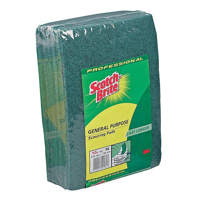 SCOTCH-BRITE PROFESSIONAL GENERAL PURPOSE SCOURERS 10PK