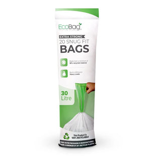 ECO360 EXTRA STRONG KITCHEN DRAWSTRING BIN LINERS 30L 20PK
