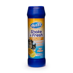 DUZZIT SHAKE & FRESH CARPET ODOUR NEUTRALISER PET FRESH 500G
