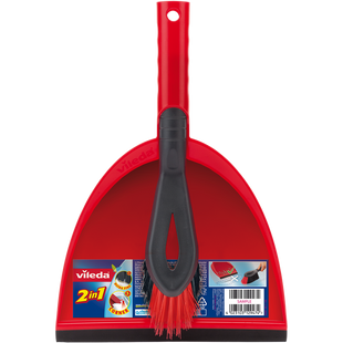 VILEDA 2IN1 DUSTPAN & HAND BRUSH SET