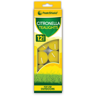PESTSHIELD CITRONELLA TEALIGHTS 12PK