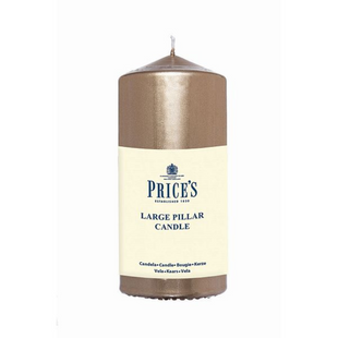 PRICE'S GOLD PILLAR CANDLE 6''