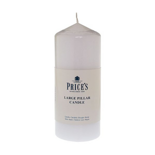 PRICE'S PILLAR CANDLE WHITE 6''