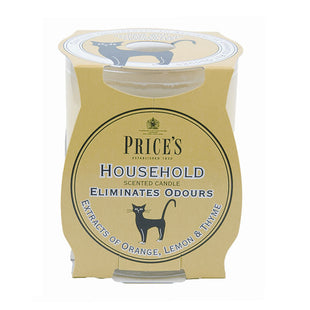 PRICE'S HOUSEHOLD PET JAR SCENTED CANDLE ORANGE LEMON & THYME