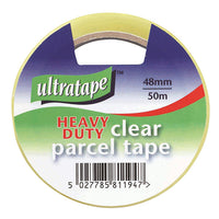 ULTRATAPE HEAVY DUTY CLEAR PARCEL TAPE 48MM X 50M