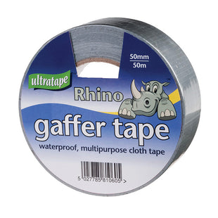 ULTRATAPE RHINO 50M GAFFER CLOTH TAPE 50MM SILVER