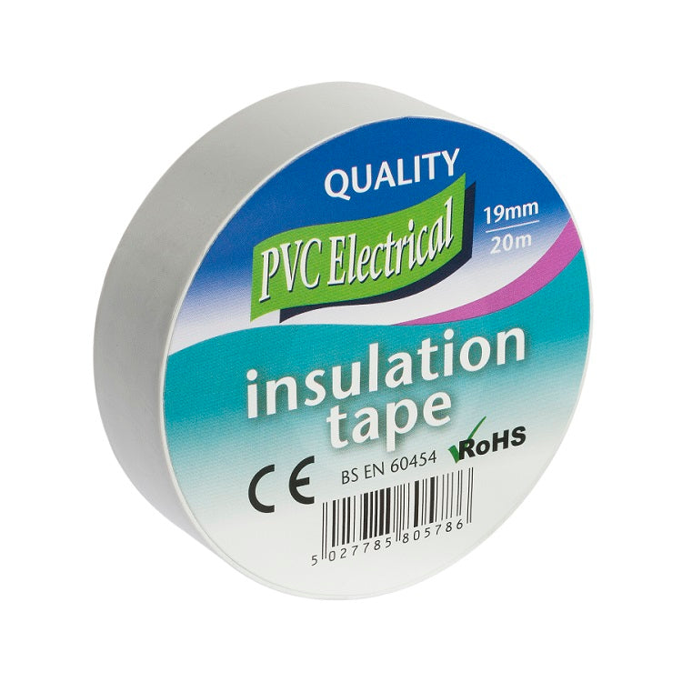 ULTRATAPE ELECTRICAL PVC INSULATION TAPE WHITE 19MM X 20M