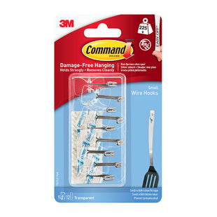 COMMAND CLEAR SMALL WIRE HOOKS VALUE PACK 225G 9PK