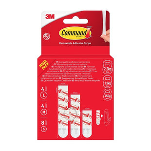 COMMAND ASSORTED ADHESIVE & REFILL STRIPS 1.3KG,3.4KG & 4.4KG