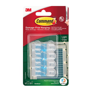 COMMAND OUTDOOR LIGHT CLIPS 16PK