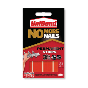 UNIBOND NO MORE NAILS PERMANENT STRIPS 10PK