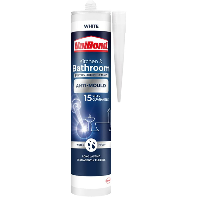 UNIBOND KITCHEN & BATHROOM ANTI-MOULD SEALANT CARTRIDGE WHITE 274G