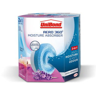 UNIBOND AERO 360 MOISTURE ABSORBER REFILL LAVENDER 2PK