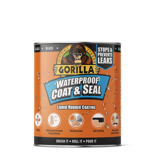 GORILLA WATERPROOF COAT & SEAL LIQUID RUBBER COATING BLACK 473ML