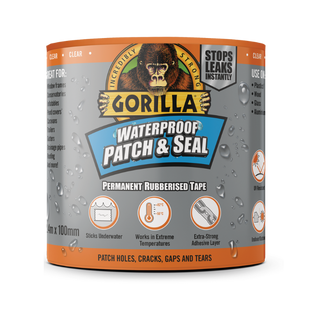 GORILLA WATERPROOF PATCH & SEAL TAPE CLEAR 100MM X 2.4M