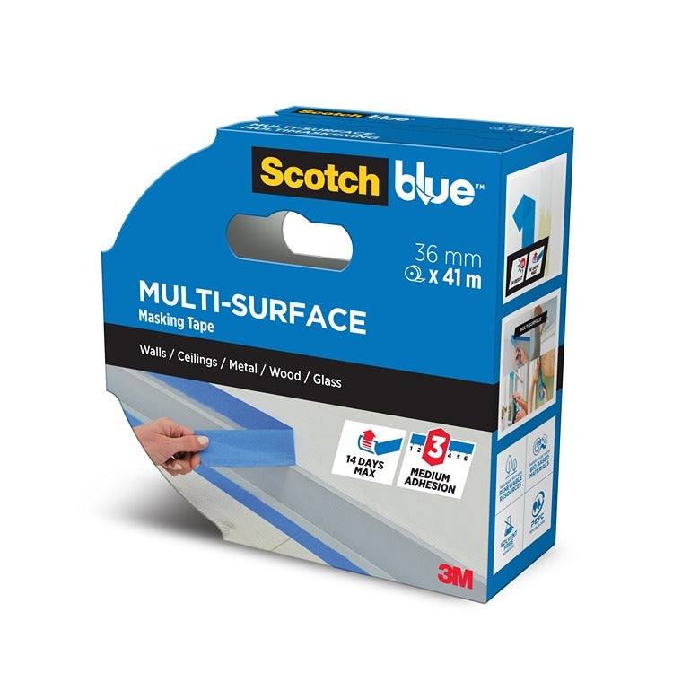 SCOTCHBLUE MULTI-SURFACE MASKING TAPE 36MM X 41M