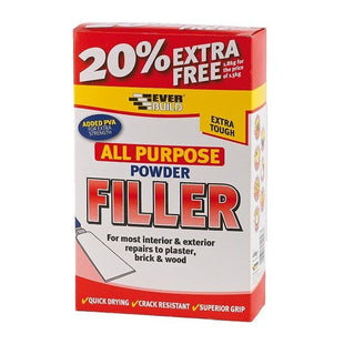 EVERBUILD ALL PURPOSE POWDER FILLER 1.5KG WHITE + 20% EXTRA FREE