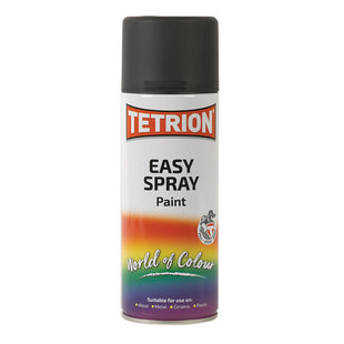 TETRION EASY SPRAY PAINT MATT BLACK 400ML