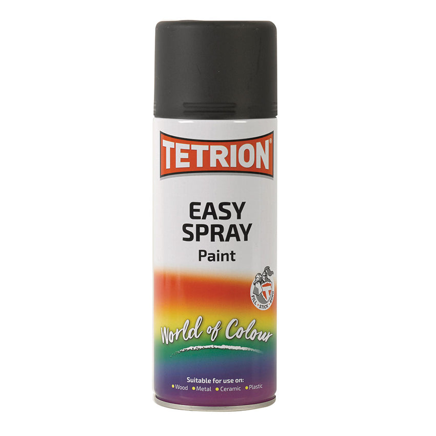 TETRION EASY SPRAY PAINT MATT BLACK 400ML