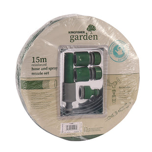 KINGFISHER HOSE & SPRAY NOZZLE SET 15M