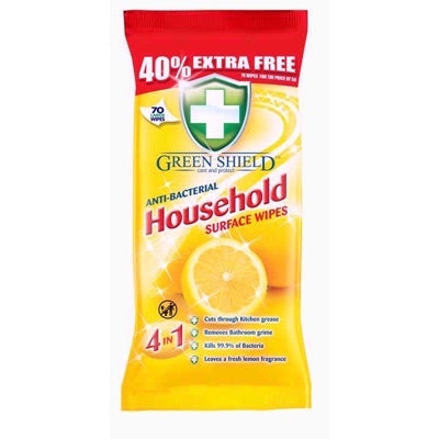 GREEN SHIELD HOUSEHOLD WIPES 70s