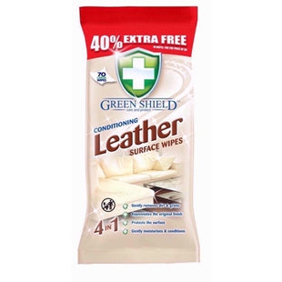 GREEN SHIELD LEATHER WIPES 70s