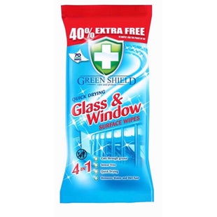 GREEN SHIELD GLASS WIPES 70s