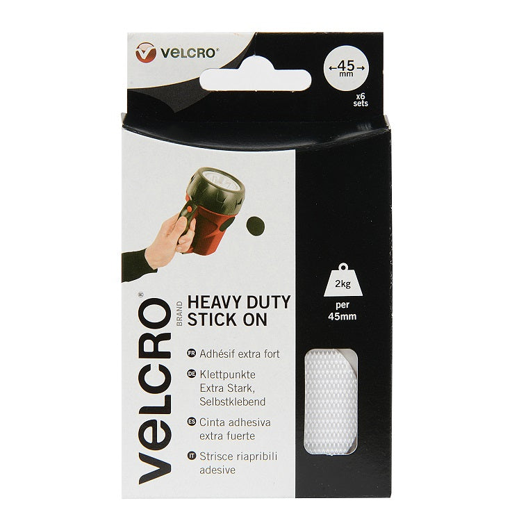 VELCRO GIANT HEAVY DUTY COINS WHITE 45MM
